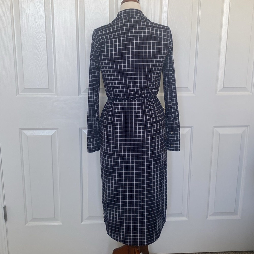 Lauren Ralph Lauren Blue Window Pane Shirtdress Size XS - Picture 7 of 11